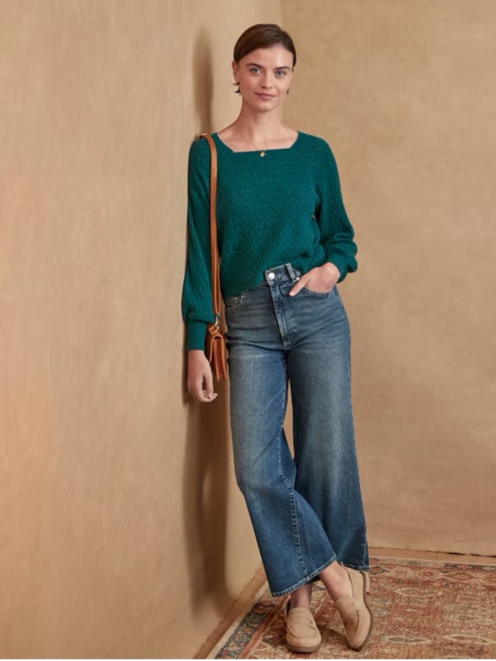 DL1961 Hepburn Wide Leg High Rise Vintage Ankle Jeans in Maritime 28
